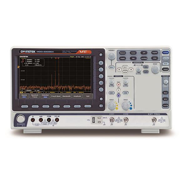 固纬MDO-2000E系列混合域示波器   200MHz/100MHz带宽带宽选择；2/4通道 系列包括四个型号: MDO-2000EG、MDO-2000EX、MDO-2000EC以及MDO-2000ES。